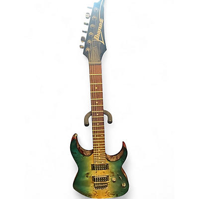Used Ibanez RG421PB Caribbean Shoreline Flat Solid Body Electric Guitar