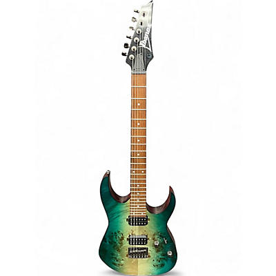Used Ibanez RG421PB Green Burl Solid Body Electric Guitar