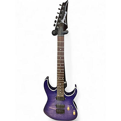 Used Ibanez RG421QMCBB Cerulean Blue Burst Solid Body Electric Guitar