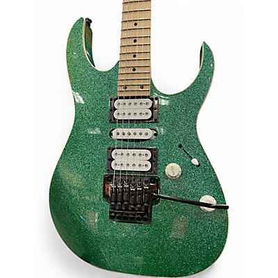 Used Ibanez RG470MSP Green Sparkle Solid Body Electric Guitar