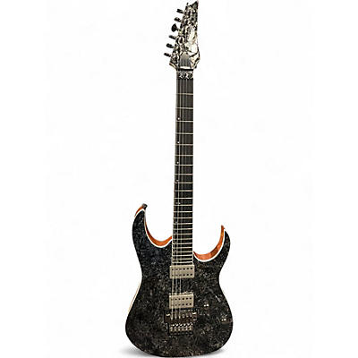 Used Ibanez RG5320R PRESTIGE Black and Silver Solid Body Electric Guitar