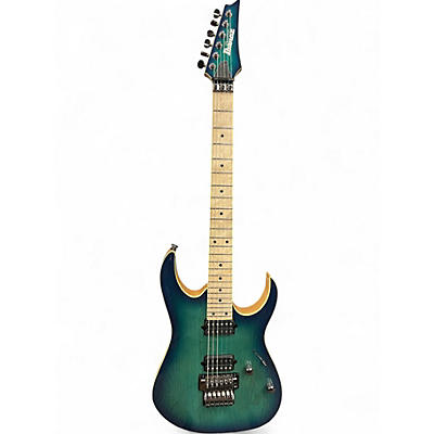 Used Ibanez RG652AHM-NGB Nebula Green Burst Solid Body Electric Guitar