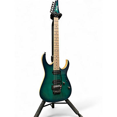 Used Ibanez RG652AHM Prestige Nebula Green Burst Solid Body Electric Guitar