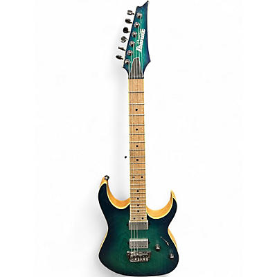 Used Ibanez RG652AHMFX Nebula Green Burst Solid Body Electric Guitar