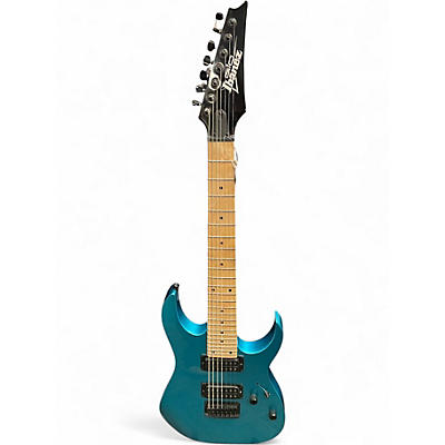 Used Ibanez RG7321 7 String Metallic Aqua Solid Body Electric Guitar