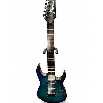 Used Ibanez RG7421 RG Series BLUE BURST Solid Body Electric Guitar