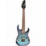 Used Ibanez RG7421 RG Series BLUE POPLAR BURL Solid Body Electric Guitar BLUE POPLAR BURL