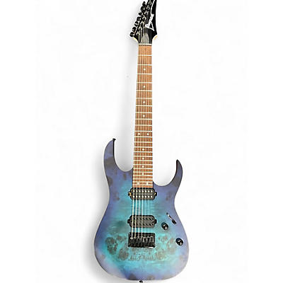 Used Ibanez RG7421 RG Series Blue Sapphire Solid Body Electric Guitar