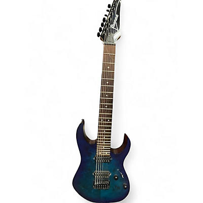 Used Ibanez RG7421PB7 SAPHIRE BLUE Solid Body Electric Guitar