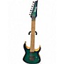 Used Ibanez RG752AHM 7 NEBULA GREEN BURST Solid Body Electric Guitar NEBULA GREEN BURST