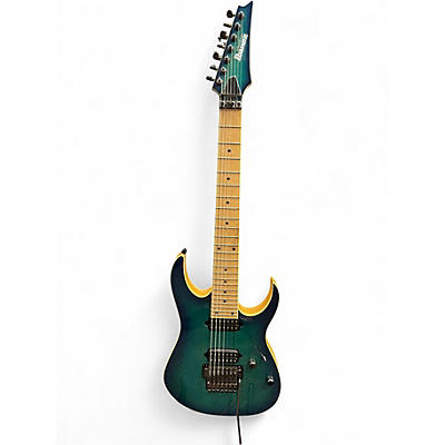 Used Ibanez RG752AHM Green Solid Body Electric Guitar