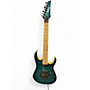 Used Ibanez RG752AHM Green Solid Body Electric Guitar Green