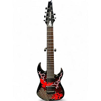 Used Ibanez RG8 8 String TRANS RED Solid Body Electric Guitar