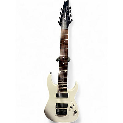 Used Ibanez RG8 8 String White Solid Body Electric Guitar