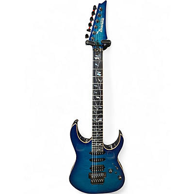 Used Ibanez RG8560 J. Custom Blue Solid Body Electric Guitar