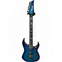 Used Ibanez RG8560 J. Custom Blue Solid Body Electric Guitar Blue