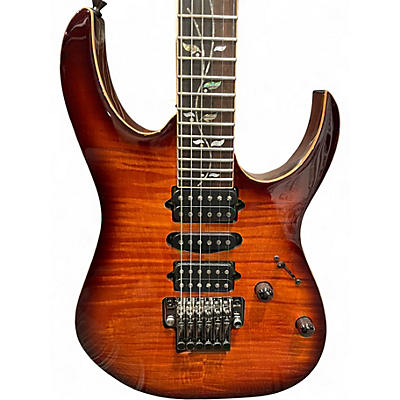 Used Ibanez RG8570Z J CUSTOM TIGER BURST Solid Body Electric Guitar