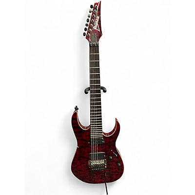 Used Ibanez RG920QMZ 7 STRING RED DESERT Solid Body Electric Guitar