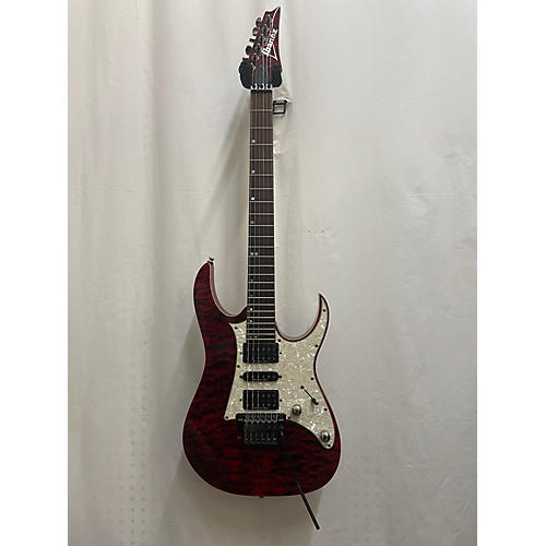 Ibanez Used Ibanez RG950QM Premium Transparent Red Solid Body Electric Guitar transparent red