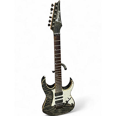 Used Ibanez RG950QM RG Premium Black Ice Solid Body Electric Guitar