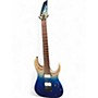 Used Ibanez RGA42HPQM Blue Solid Body Electric Guitar Blue