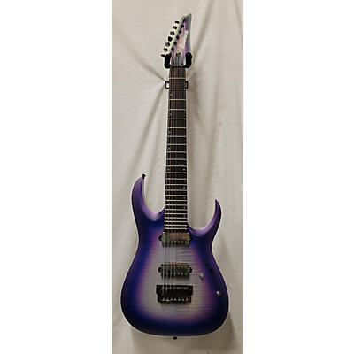 Ibanez Used Ibanez RGA71AL Axion Label 7 String Blue Burst Solid Body Electric Guitar