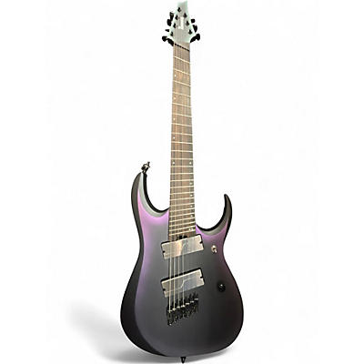 Used Ibanez RGA71AL Axion Label 7 String aurora burst Solid Body Electric Guitar