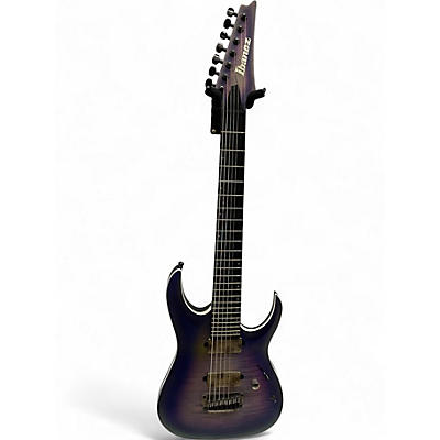 Used Ibanez RGA71AL IAF RGA Axion Label 7 String Aurora Burst Flat Solid Body Electric Guitar