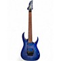 Used Ibanez RGA7420FM Blue Solid Body Electric Guitar Blue