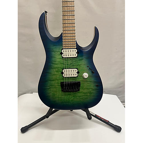 Ibanez Used Ibanez RGAIX6MQM Emerald Green Solid Body Electric Guitar Emerald Green