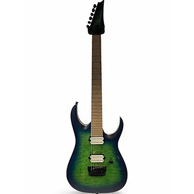 Used Ibanez RGAIX6MQM Surreal Blue Burst Solid Body Electric Guitar