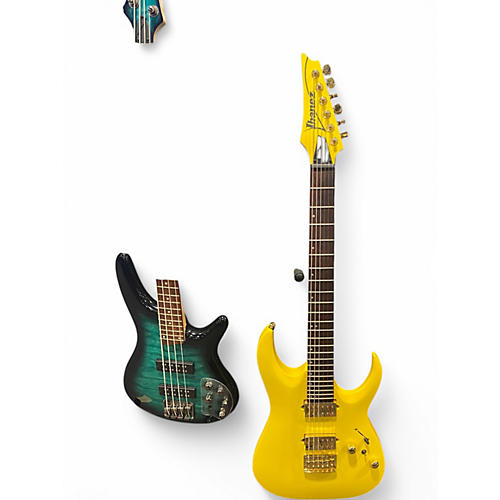 Used Ibanez RGAR42HP Yellow Solid Body Electric Guitar Yellow