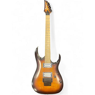 Used Ibanez RGAR42MFMT 2 Tone Sunburst Solid Body Electric Guitar