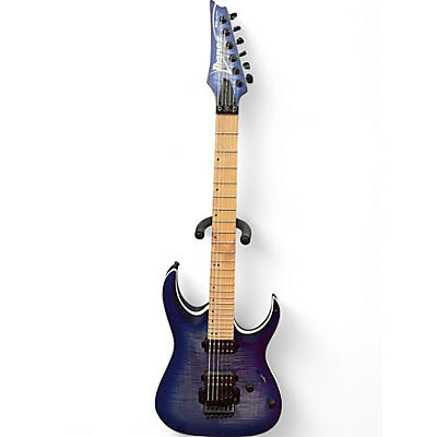 Used Ibanez RGAR42MFMT Blue Burst Solid Body Electric Guitar