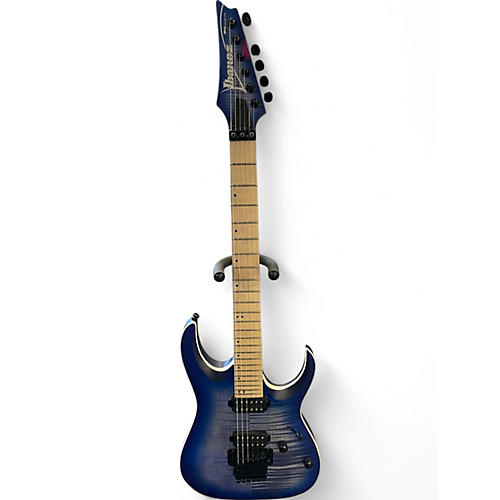 Used Ibanez RGAR42MFMT Blue Solid Body Electric Guitar Blue