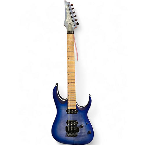 Used Ibanez RGAR42MFMT Blue Solid Body Electric Guitar Blue