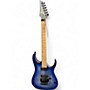Used Ibanez RGAR42MFMT Blue Solid Body Electric Guitar Blue