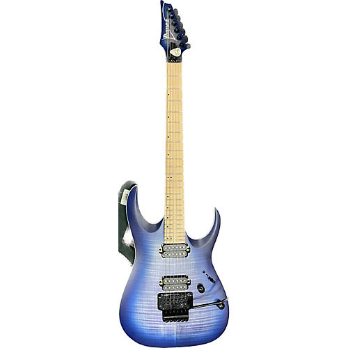 Ibanez Used Ibanez RGAR42MFMT Trans Blue Solid Body Electric Guitar Trans Blue