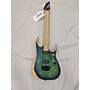 Used Ibanez Used Ibanez RGDIX6 Transparent Blue/Green Burl Solid Body Electric Guitar Transparent Blue/Green Burl