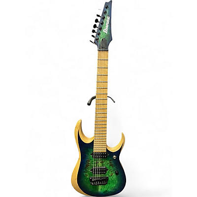 Used Ibanez RGDIX7 Blue Burst Solid Body Electric Guitar