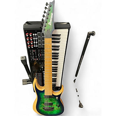 Used Ibanez RGDIX7MPB GREEN BURL Solid Body Electric Guitar