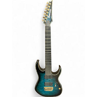 Used Ibanez RGIX20FEQM Iron Label RG Series BLACK AND BLUE Solid Body Electric Guitar