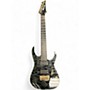 Used Ibanez Used Ibanez RGIX20FEQM Iron Label RG Series Black and Gold Solid Body Electric Guitar Black and Gold