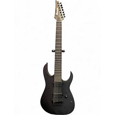 Used Ibanez RGIXL7 Iron Label 7-string Flat Black Solid Body Electric Guitar