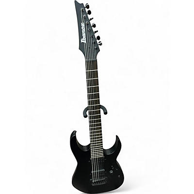 Used Ibanez RGIXL7 Iron Label Black Solid Body Electric Guitar