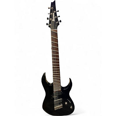 Used Ibanez RGMS7 Black Solid Body Electric Guitar