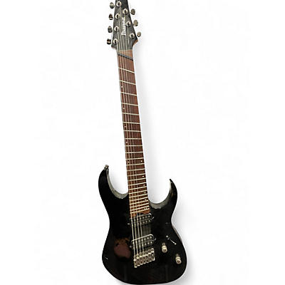 Used Ibanez RGMS7 Black Solid Body Electric Guitar