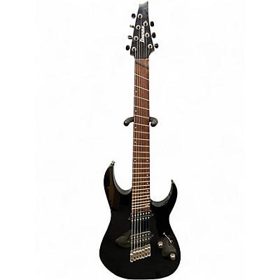 Used Ibanez RGMS7 Black Solid Body Electric Guitar