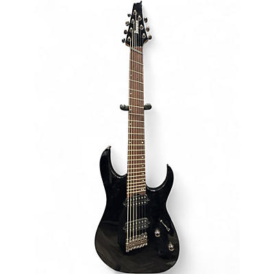 Used Ibanez RGMS7 Black Solid Body Electric Guitar
