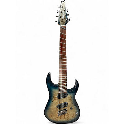 Used Ibanez RGMS7PB BLUE STARBURST Solid Body Electric Guitar